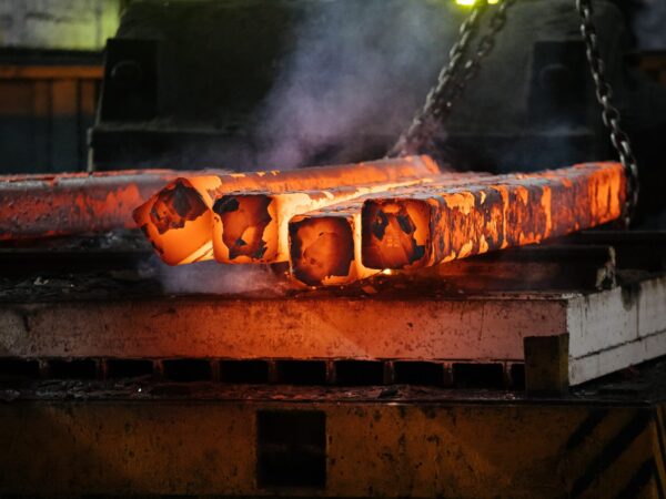 Billet,Of,Steel,In,A,Steel,Industry,In,A,Burn